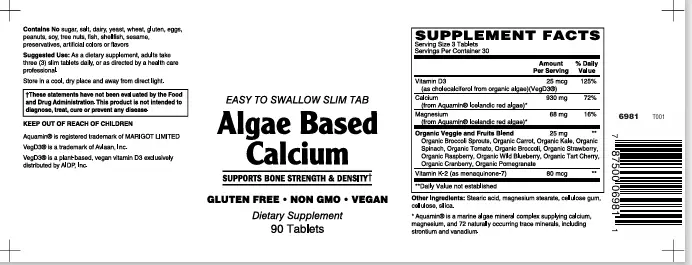 Algae-Based Calcium SLIM Tabs 90's Calcium/ Minerals Supplement - Image 2
