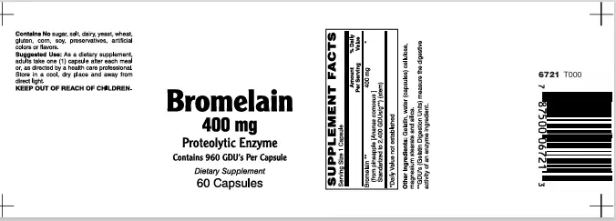 Bromelain 400Mg 120 Caps - Image 2