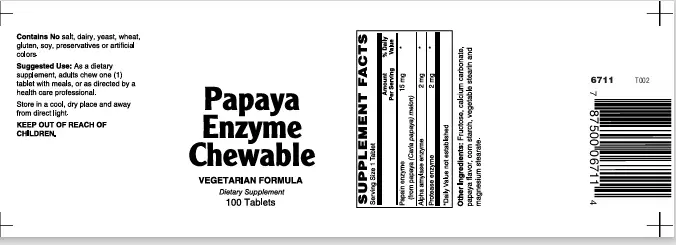 Chewable Papaya Enzyme Tabs 100's - Image 2