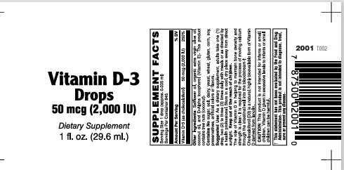 D3 2000 Iu Liquid 1oz Vitamin D3 Supplement - Image 2