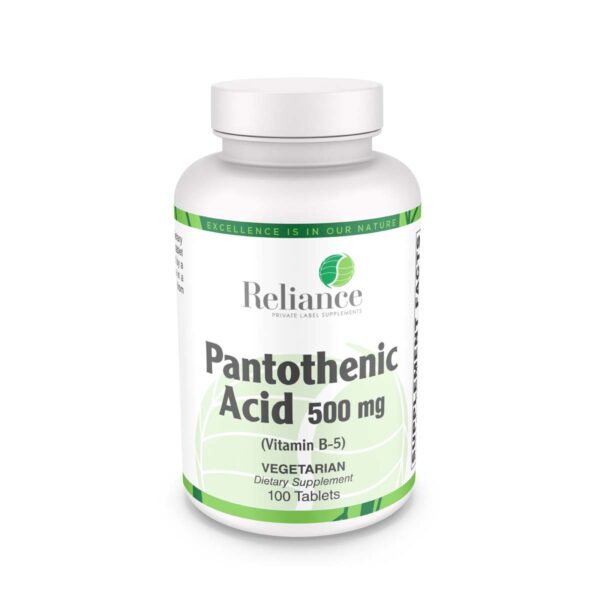 Pantothenic 500Mg Tabs 100's Vitamins/ Minerals Supplement