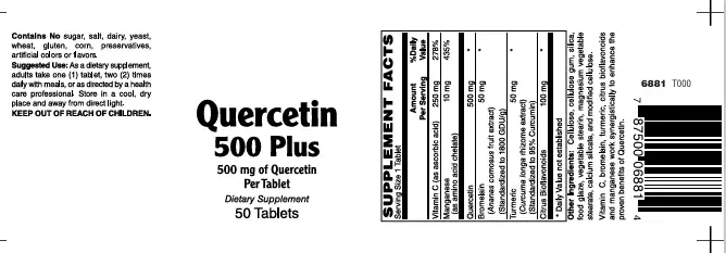 Quercetin 500 Plus Tabs 50's Vitamins/ Minerals Supplement - Image 2