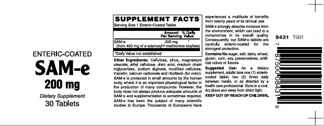 Sam-E 200Mg Enteric Coated Tabs 30's Mood/ Anxiety Supplement - Image 2