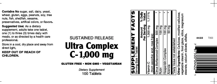 Ultra Complex C 1000 S/R Tabs 100's Vitamin C Supplement - Image 3