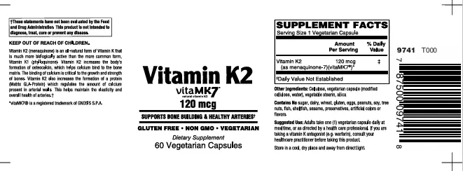 Vitamin K2 120mcg Caps 60's - Image 2