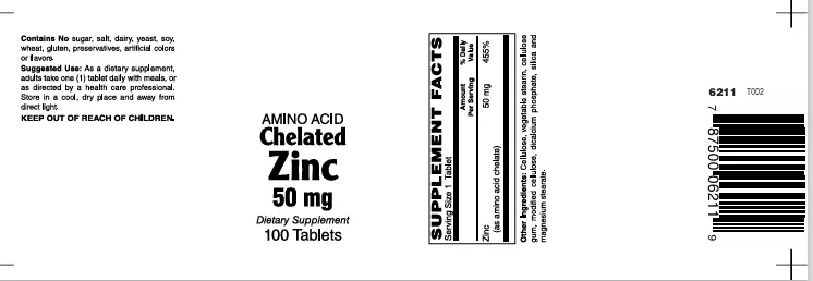 Zinc 50Mg Amino Acid Tabs 250's - Image 2