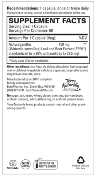 Ashwagandha EP35 Herbs/ Herbals Supplement - Image 2