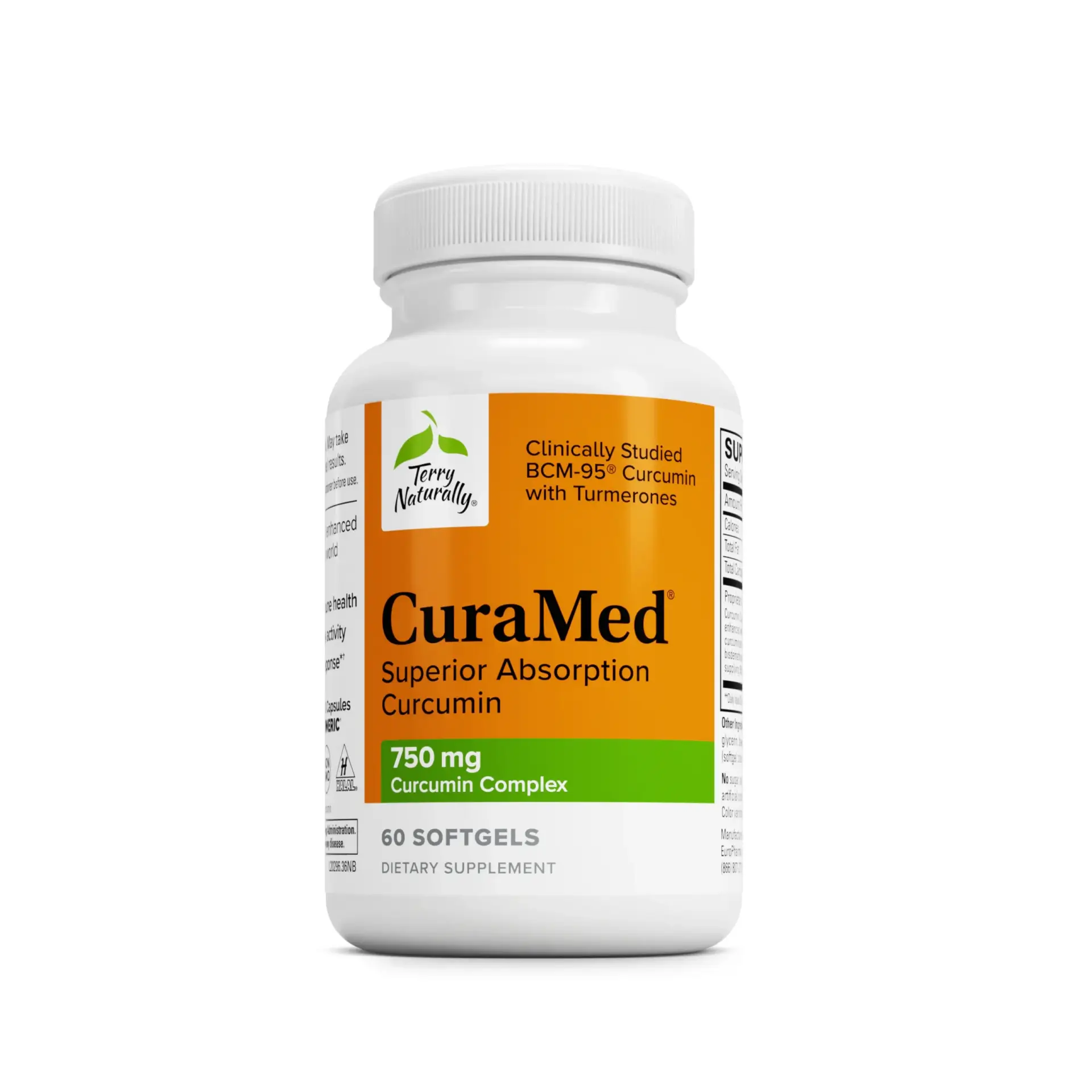 Curamed 750 60ct Curcumin Turmeric Supplement