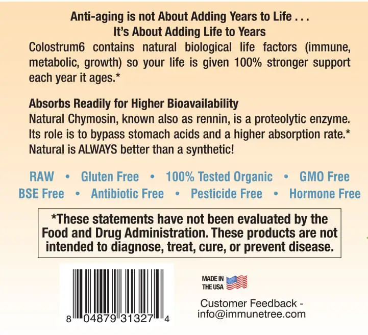 Colostrum6 Powder (Grass-Fed) (180) - Image 2